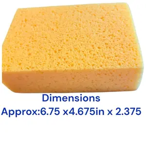 QEP square Max Performance & Absorption Sponge - Approx. 6.75" x 4.675" x 2.375" for Effective Cleaning and Absorption