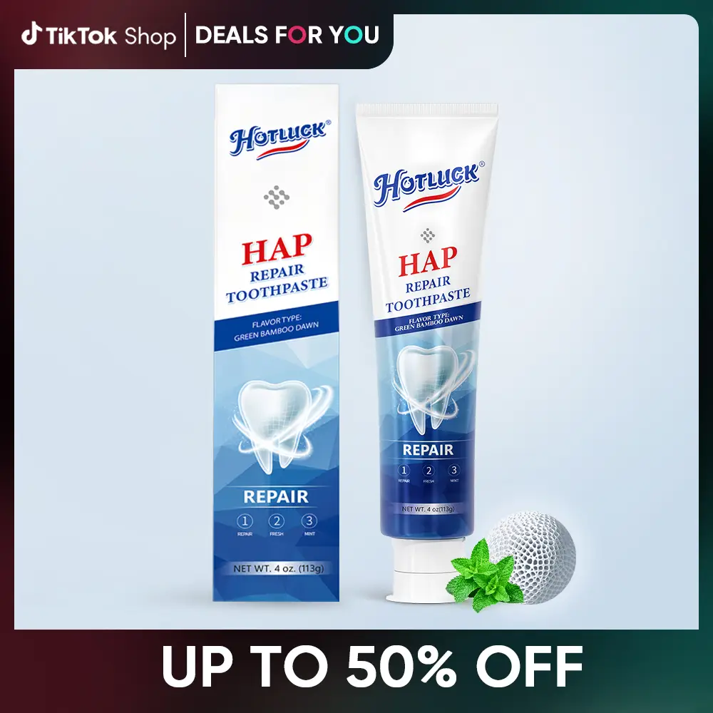 Hotluck Sensitive Care Toothpaste | Hydroxyapatite Formula for Gentle Enamel Repair & Bad Breath Control | Fluoride-Free Mint 4.0oz