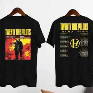 Twenty One Pilots Clancy World Tour 2024 Music T Shirt Black Gift For Fans Unisex Shirt Hot Trend Shirt New Trending Shirt