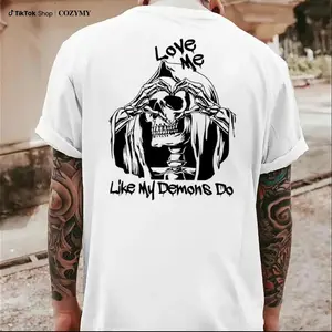 LOVE ME LIKE MY DEMONS DO Print Men's T-shirt 25JUN25TT35