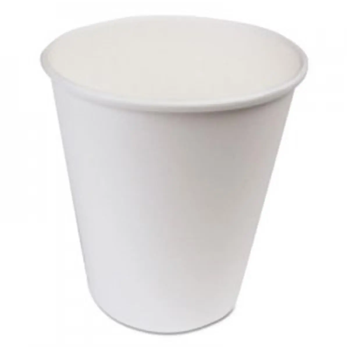 Boardwalk BWKWHT10HCUP Disposable 10 oz White Poly-Lined Heat-Resistant Leak-Proof Paper Cups, Ideal for Home & Festive Party Tableware