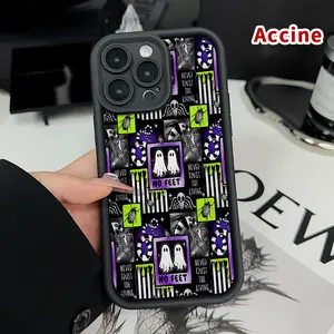 Ghostly Spooky Case for iPhone 17 Pro Max 16 Plus 15 14 13 12 11 Air E Shockproof Non Slip Military-Grade Protection Silicone Cover