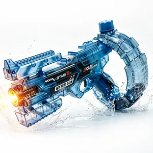 Transformable Space Energy Ring Electric Water Gun with LED Light, Fully Automatic Continuous Shot Water Blaster, Cool Summer Water Toy for Beach Pool Backyard, Suitable for Adults Kids Boys Girls, Great Surprise Gift for Summer