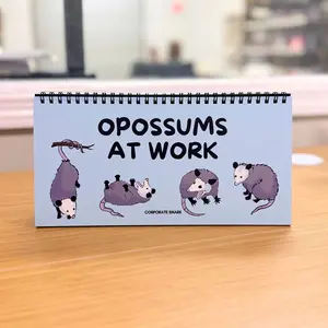 Opossums At Work Desk Sign Office Home Decor, Novelty Decor