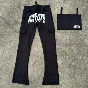 Royality Stacked Sweatpants Puff Print