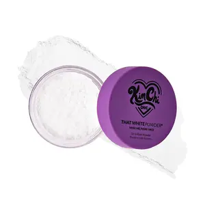 That WhitePowder Set and Bake Mattifying Setting Powder for Makeup, Extra Fluffy Loose Face Powder Poof, Soft Natural Face Makeup Helps Minimize the Appearance of Fine Lines, White