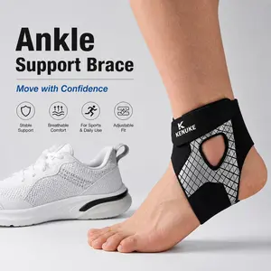 1PC Breathable Ankle Support Brace, Adjustable Sports Ankle Wrap, Anti-Slip Compression Sleeve for Running, Basketball, Gym & Daily Use