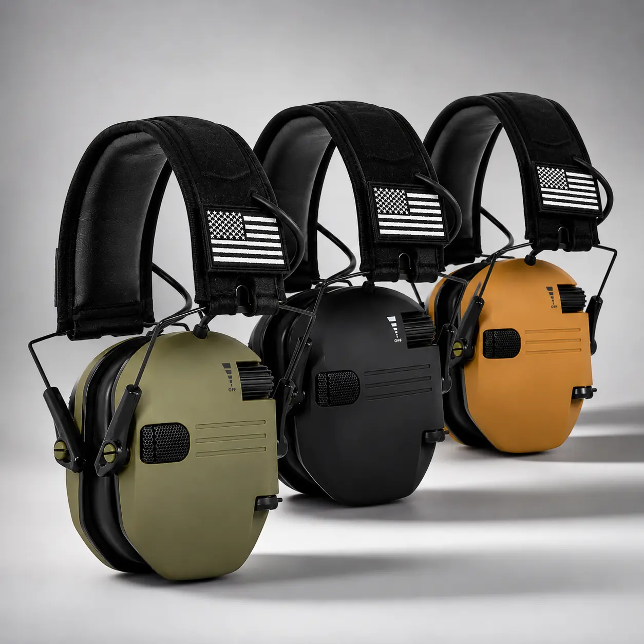 Safety Earmuffs, Foldable Low Profile Hearing Protection Ear Muffs for Shooting, Construction, Work & Outdoor Use