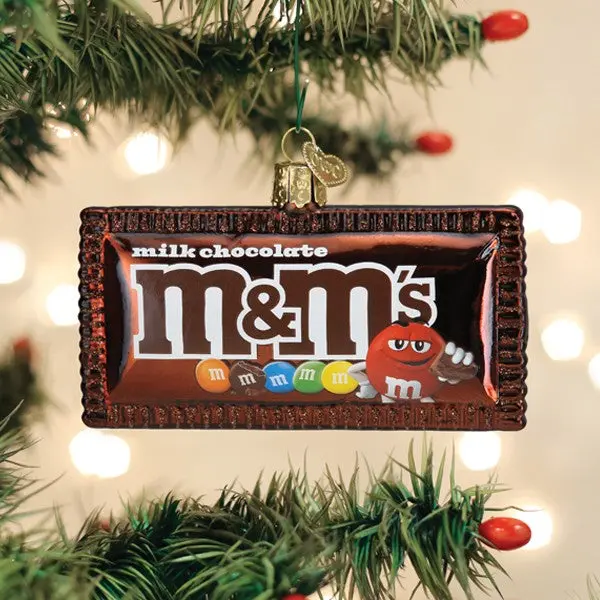 M&M'S Milk Chocolate Decorative Ornament - Holiday Christmas Home & Party Decoration