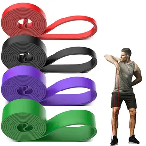 Heavy duty TPE resistance band set, long elastic training band and circular stretching band, suitable for home fitness, yoga, Pilates and strength training - full body exercise covering hips, legs, arms and core muscle group warm-up, stretching