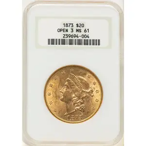 Liberty Double Eagles (1873 $20 OPEN 3)
