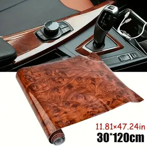 1pc High Gloss Car Sticker Interior Wood Grain Vinyl Film neutral Car Interior Decoration Accessories