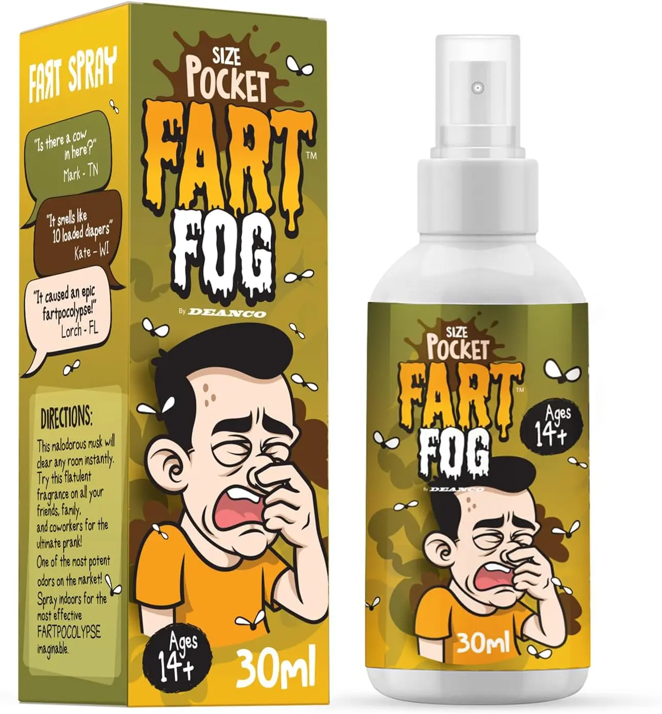 Fart Spray - Fart Fog - Extra Strong - Smells Like Cow Poo - Non Toxic - Practical Jokes - April Fools Pranks Gag Gifts