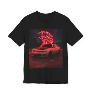 Neon Hellcat Charger Tee | SRT Muscle Car T-Shirt