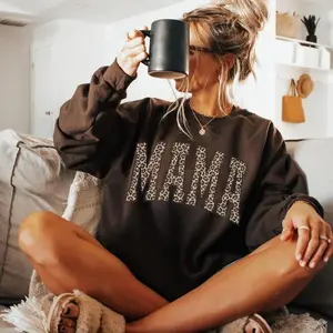 Leopard Mama Sweatshirt, Mama Sweatshirt, Leopard Print, Mom Sweatshirt, Mom Life Sweater, Mothers Day Gift, Gift for Her - AMBER