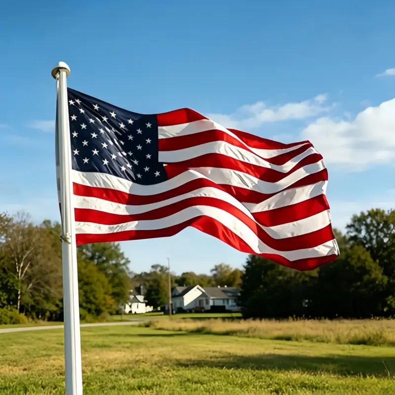 3x5 Feet Classic American Flag, Heavy‑Duty Weatherproof Polyester United States Flag, Fade‑Resistant Outdoor Flag for 4th of July, Patriotic Events, Yard, Patio & Home Decoration