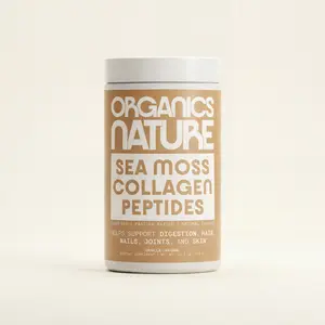 Vanilla-Caramel Collagen Peptides + Sea Moss, Naturally Sourced Hydrolyzed Collagen with Biotin for Hair, Skin, Nail, and Joint Support