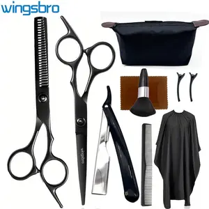 Hair Styling Tool Set, 1 Set Professional Hair Cutting Kit, Haircut Kits, Hair Cutting Accessories for Home & Salon Use, Hair Styling Tools for Men & Women, Haircutting Tools, Stainless #GLOBAL PICKS