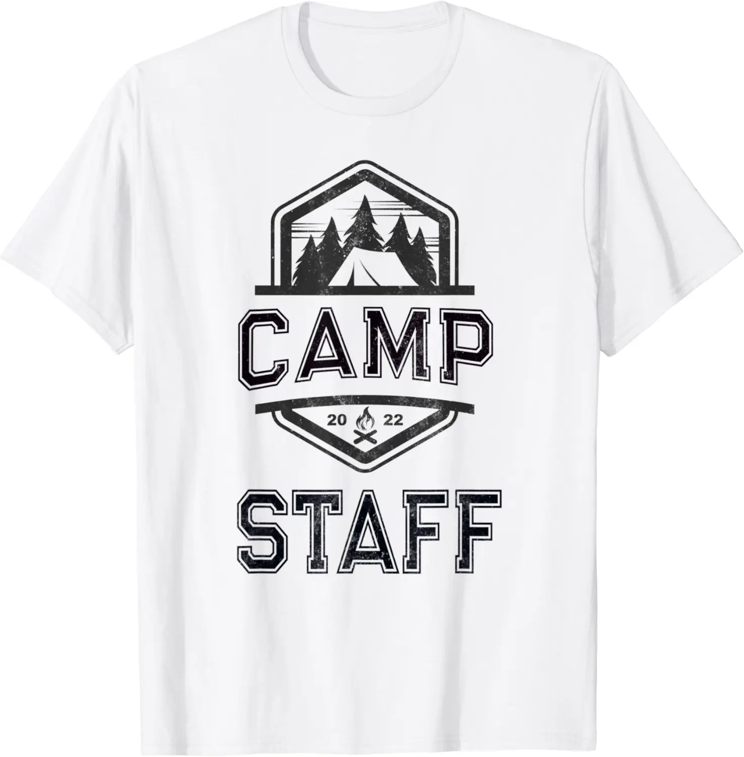 Vintage 2022 CAMP STAFF Host Summer Counselor Teacher Crew T-Shirt - Luismrid Shop 44B09YV95TCT