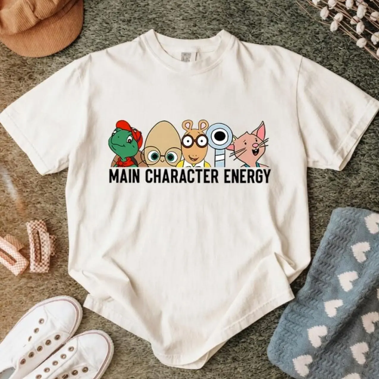 Arthur Main Character Energy Shirt, I Still Read Children Books Tee, Bookworm Sweatshirt, Book Lover Shirt, Arthur Read Book P