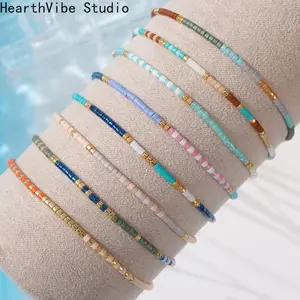 2026 Collection: Niche, Minimalist, and Sophisticated—Adjustable Wrist Cord Bracelet Featuring Fine Seed Beads and Colorful Glass Beads