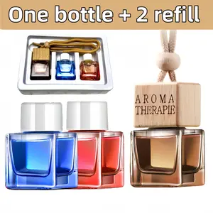 3-Pack Scented Car Fresheners Bundle – 3 Unique Scents, 8ml Each--Car Essential Oil Diffuser, Hanging Car Air Freshener, Interior Accessories for Cars, Home, Office, Liquid Fragrance Must-Have, Car Aromatherapy Diffuser