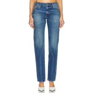 GRLFRND Isabel Low Rise Straight Jeans in Crestone Peak