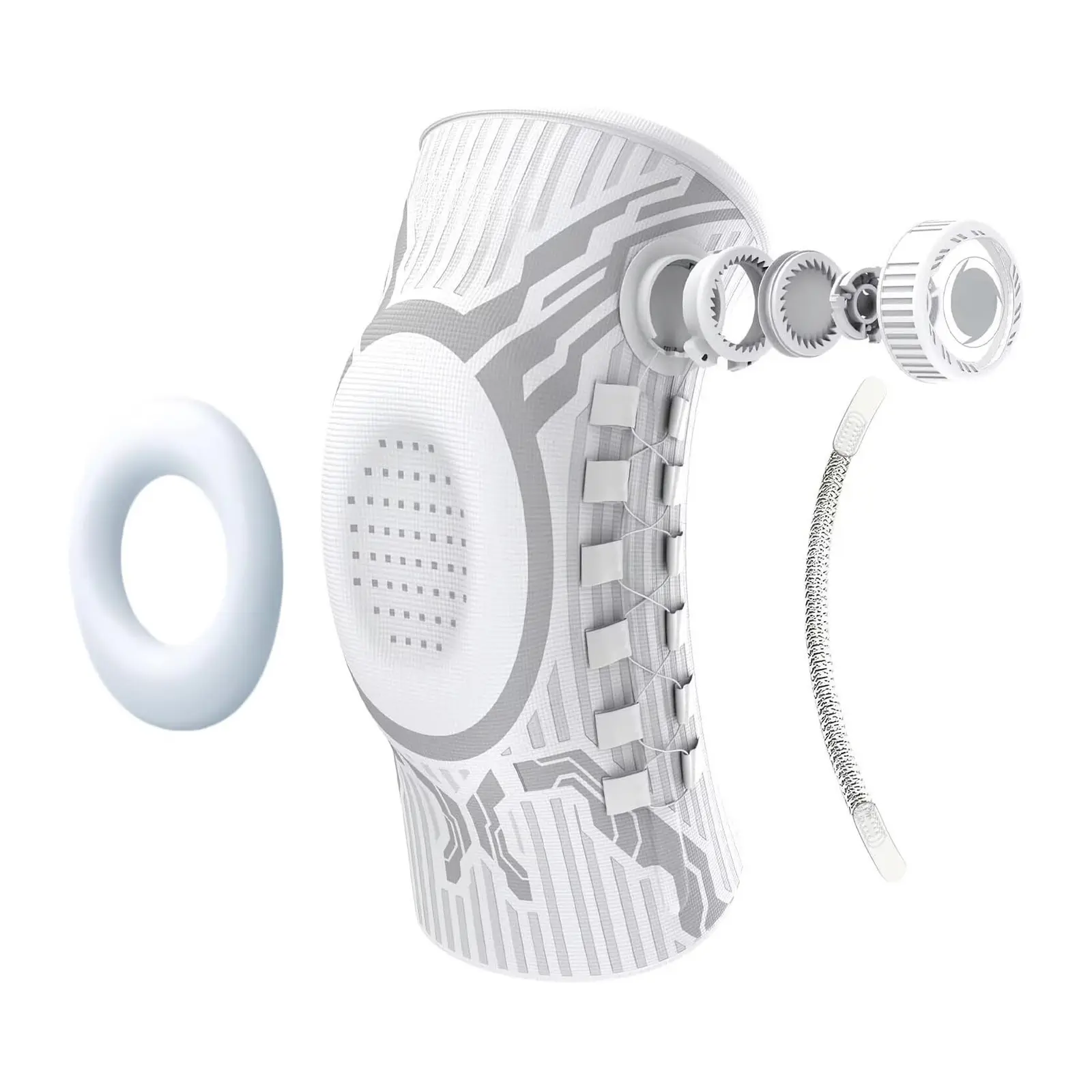 Adjustable Compression Knee Brace with Dial, Breathable Knee Support Sleeve for Sports, Running & Daily Activities