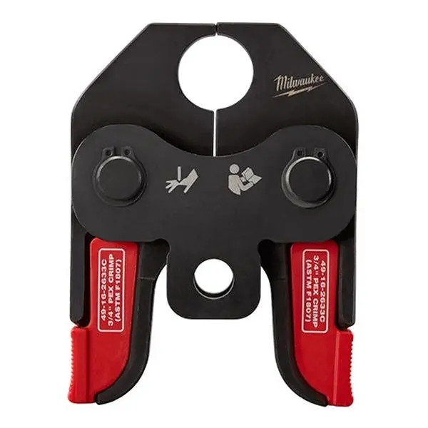 Milwaukee 49-16-2633C M18 3/4" Crimp Jaw, 1-Hand Operation, Easy Open Design, Ring Grip for PEX Fittings, Effortless Installs with Short Throw Press Tools, One-Hand, M18™ Short Throw Press Tool