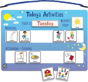 Today's Activities Daily Routine Visual Timetable  Tile Chart for