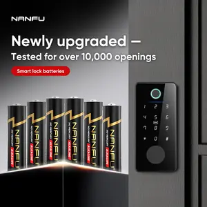 NANFU AA Alkaline Batteries for Smart Lock,High-Performance Double A Batteries for Home and Office,12/36/56/72/96 Pack, 10-Year Shelf Life,1.5V Non-Rechargeable Single Use