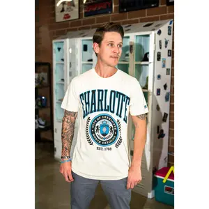 Glory Days Apparel -  Charlotte Universi-TEE Ivory T-Shirt