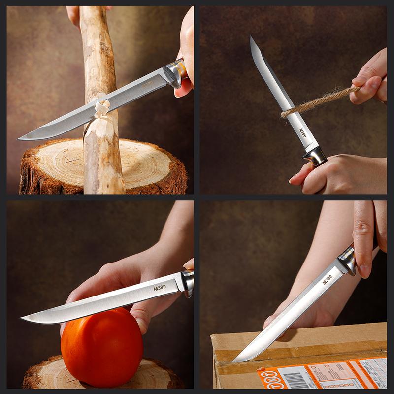 Household fruit knife, wooden handle style, stainless steel knife