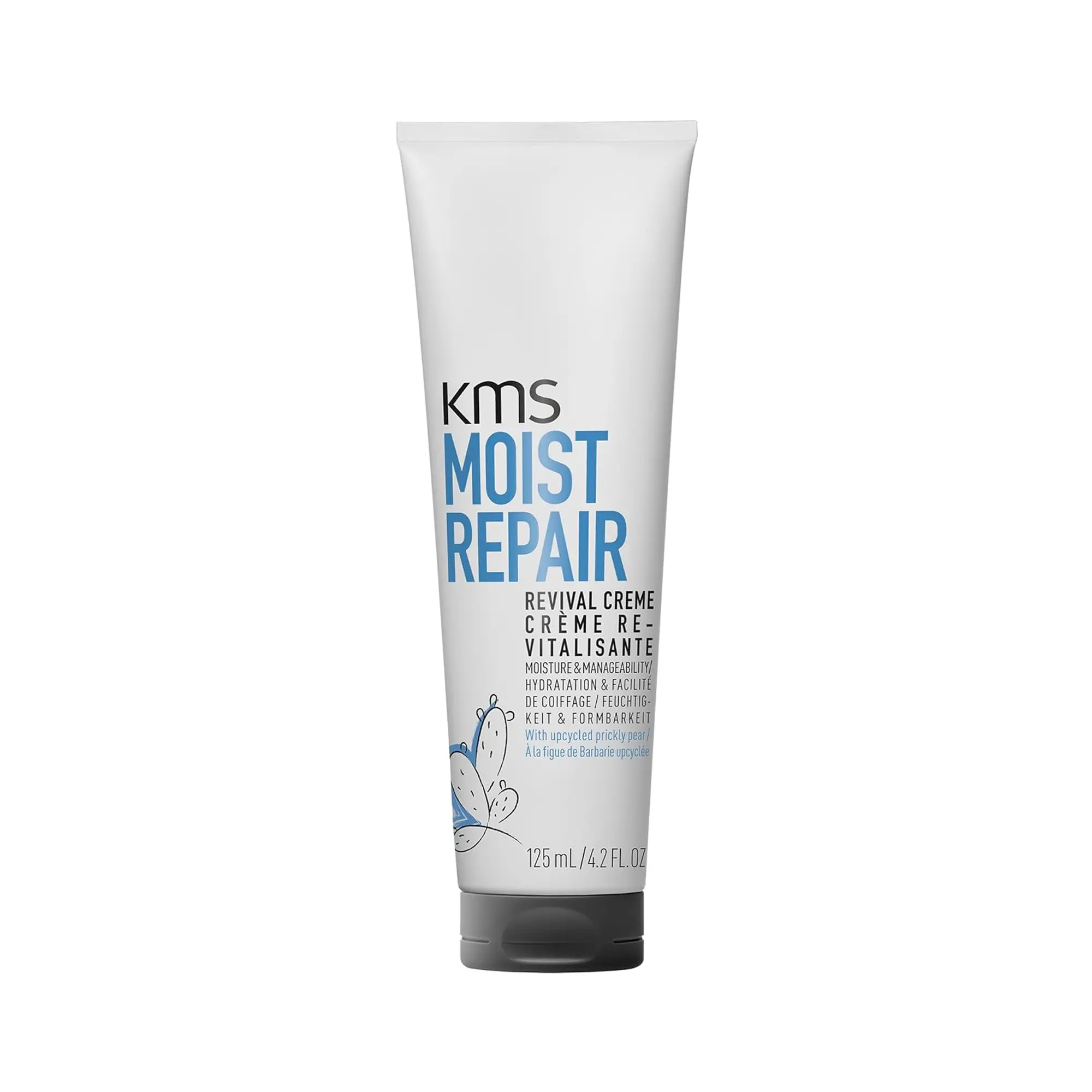 KMS MoistRepair Revival Creme - Vegan Sulfate-Free Leave-In Hair Moisturizer, Hydrating Cream for Dry Damaged Hair, Scented Floral Aroma Daily Haircare Treatment with Lightweight Milky Texture, Hyaluronic Acid, Prickly Pear (Apply After Wash)