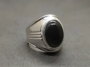 Natural Yemeni Blood Red Khabadi Aqeeq Sterling Silver 925 Handmade Carnelian Men's Plain Heavy Ring