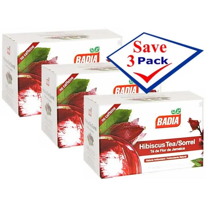 BADIA Sorrel Flavor Natural Herbal Blend Wellness Tea Beverage - 75 Individual Antioxidant Tea Bags, Wellness Tea Blend