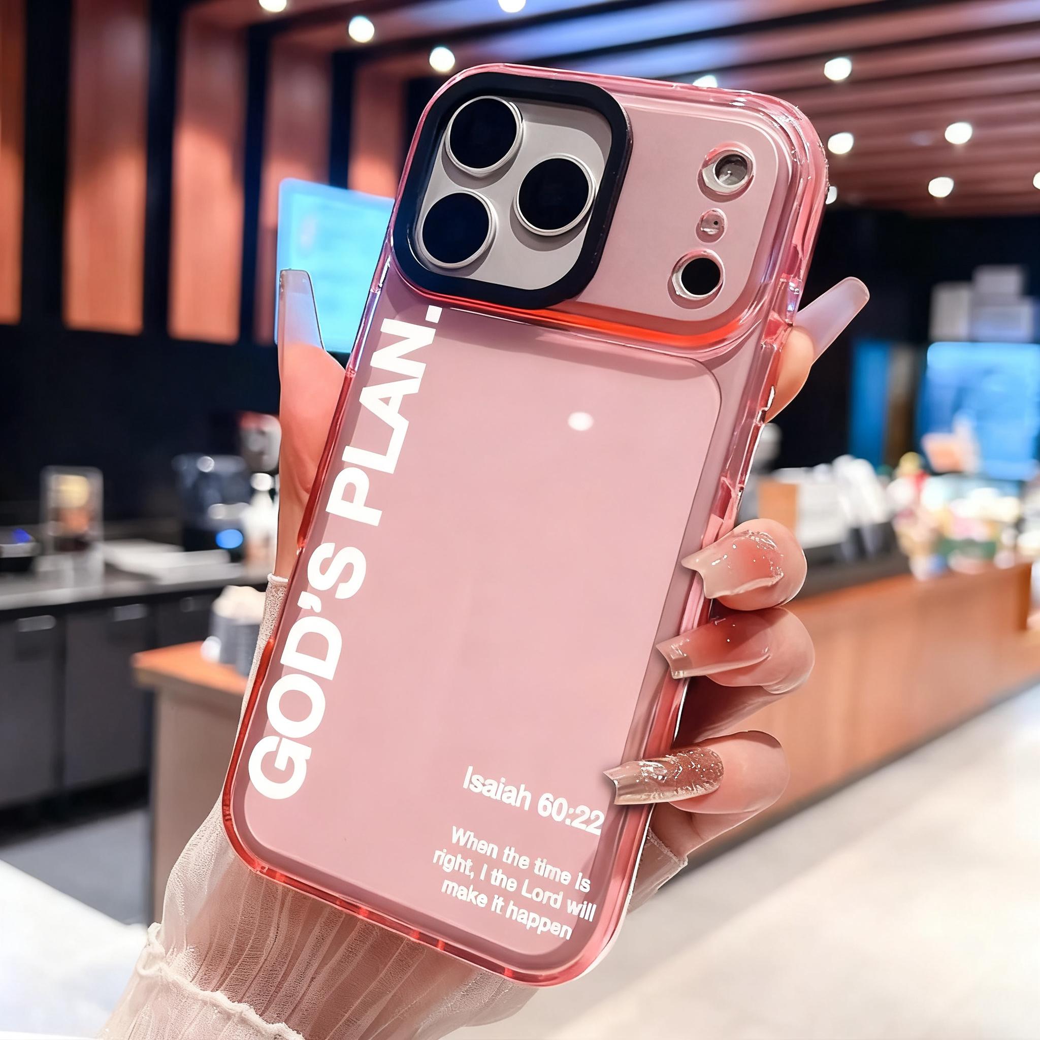 Christian Bible Verse God's Plan Faith Clear Shockproof TPU Case for iPhone 11-17 Pro Max, Protective Mobile Phone Cover for ip17promax stylish protection accessory