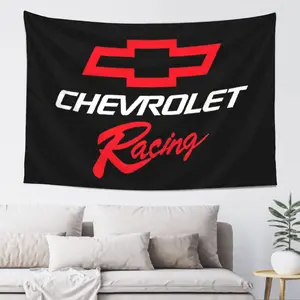 Chevrolet Racing Flag Chevrolet Flag Chevy Flags Chevy car Banner Chevy Racing car Flag Chevy Banner-Polyster Flags,Brass Grommets,Anti-UV,-car Flags 3 X 5 Ft art home decor