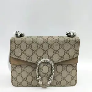 Pre-owned GUCCI Dionysus GG Supreme Mini Crossbody Bag with Chain Strap and Iconic Horsebit Clasp
