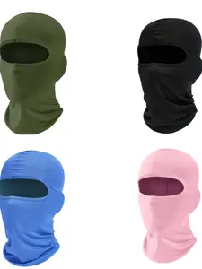 4 Pcs Unisex Lava Mask, Summer Cooling Neck Gaiter, UV Protection Motorcycle Ski Scarf, Breathable Knit Full Face Cover