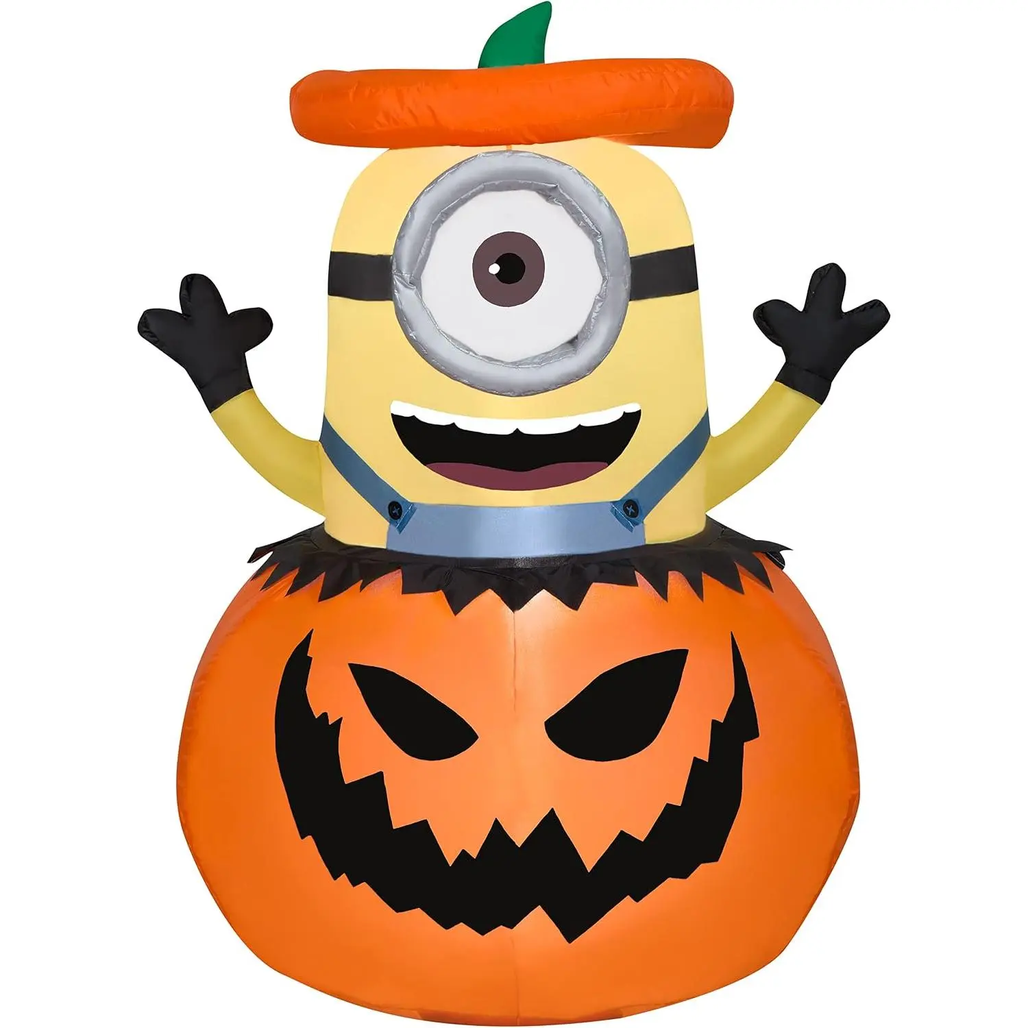 Gemmy Airblown Minion Popping Out of Pumpkin Universal, 3 ft Tall, Multispooky season decor, spooky yard decor, halloween yard decor, halloween gift for him and her, 2026 gift