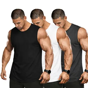 [Solid Color] 3 Pack 3 PCS Unisex Summer outfits men streetwear 80s 90s graphic tees cotton Anime tank tops men gifts Menswear