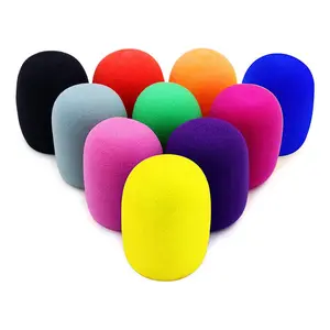 Microphone Foam Cover, 4 Counts Microphone Sponge Cover, KTV Microphone Protective Cover, Microphone Accessories for KTV Party