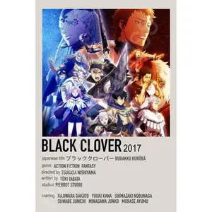 Black Clover Anime Polaroid Inspired Keychain