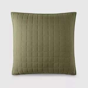 Jeremiah Brent Home 24"x24" Box Rice Stitch Gauze Euro Accent Pillow Green Jeremiah Brent Home 24"x24" Box Rice Stitch Gauze Euro Accent Pillow Green