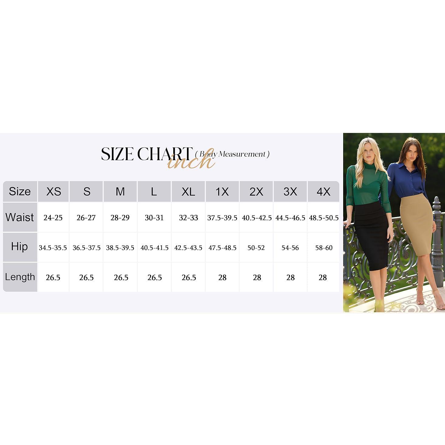 Women's Premium Nylon Ponte Stretch High Waist Pencil Suit Skirt Below Knee Minimalist Minimalist Women's Premium Nylon Ponte Stretch High Waist Pencil Suit Skirt Below Knee Minimalist Minimalist