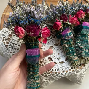 Rainbow fluorite, Blues + Purples, Sage & Lavender Smudge Stick