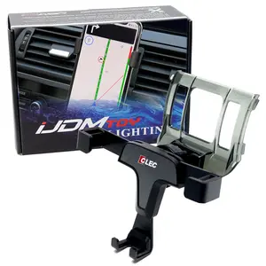 iJDMTOY Smartphone Gravity Holder w/Exact Fit Clip-On Dash Mount For 2019-up Toyota RAV4 (Won't Occupy Air Vent Opening)