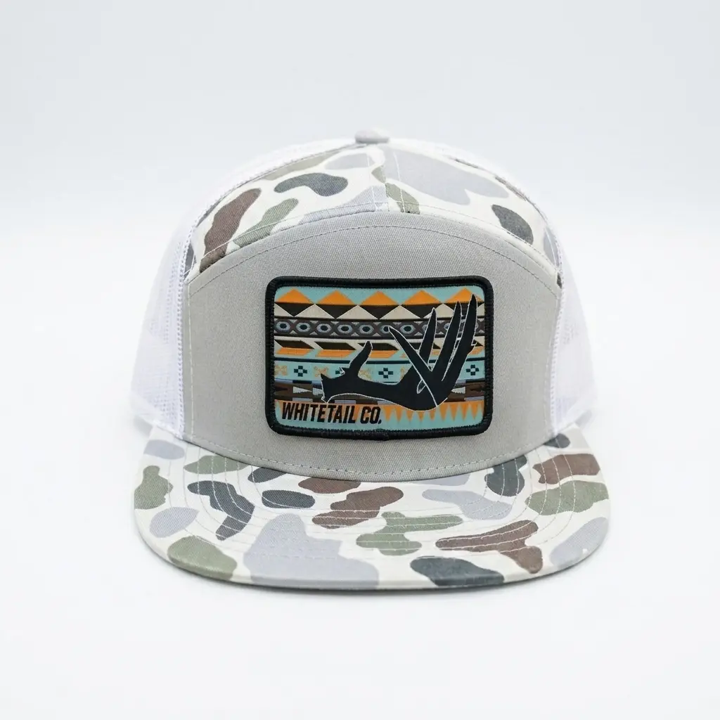 Limited Edition Camo Trucker Hat for Men New 2026 | Whitetail Deer Patch Mesh Snapback Cap | Premium Outdoor Hunting Hat | Lightweight Breathable Camo Baseball Cap | Western Country Lifestyle Hat