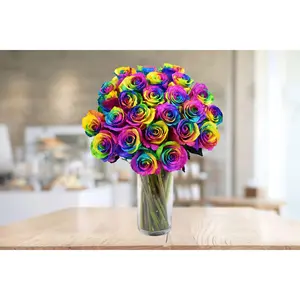 Rainbow Roses Arrangement